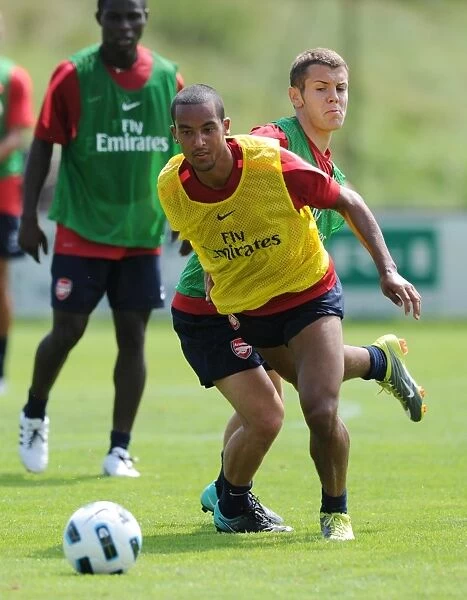 Theo Walcott and Jack Wilshere (Arsenal). Arsenal Training Camp, Bad Waltersdorf