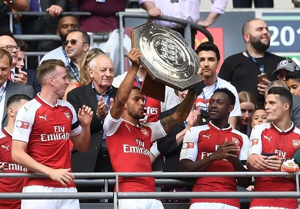 Theo Walcott Lifts the FA Community Shield: Arsenal's Victory over Chelsea (2017-18)