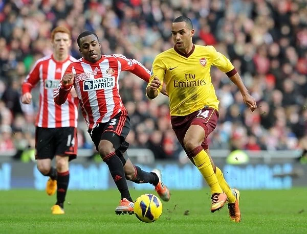 Theo Walcott Outpaces Danny Rose: Sunderland vs. Arsenal, Premier League 2012-13