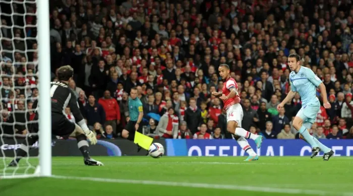 Framed Print : Theo Walcott Scores Brace: Arsenal Crushes Coventry City in Capital One Cup Framed Print : Theo Walcott Scores Brace: Arsenal Crushes Coventry City in Capital One Cup