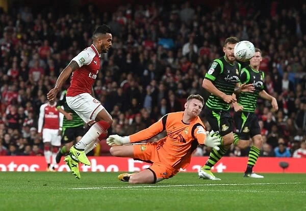 Theo Walcott Scores Past Ian Lawlor: Arsenal vs Doncaster Rovers in Carabao Cup