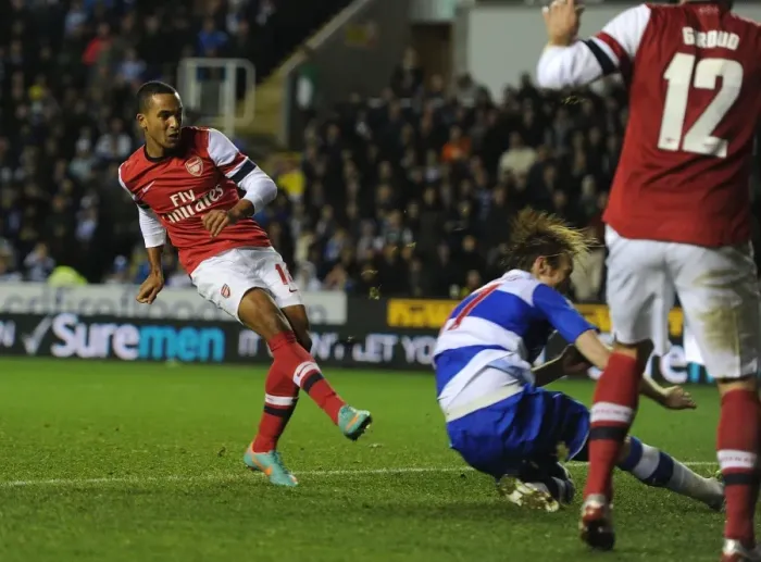 Framed Print : Theo Walcott Scores Sixth Goal: Arsenal Dominates Reading in Capital One Cup Framed Print : Theo Walcott Scores Sixth Goal: Arsenal Dominates Reading in Capital One Cup