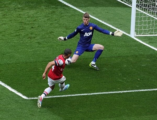 Theo Walcott Scores Stunner Past David De Gea: Arsenal vs Manchester United, Premier League 2012-13