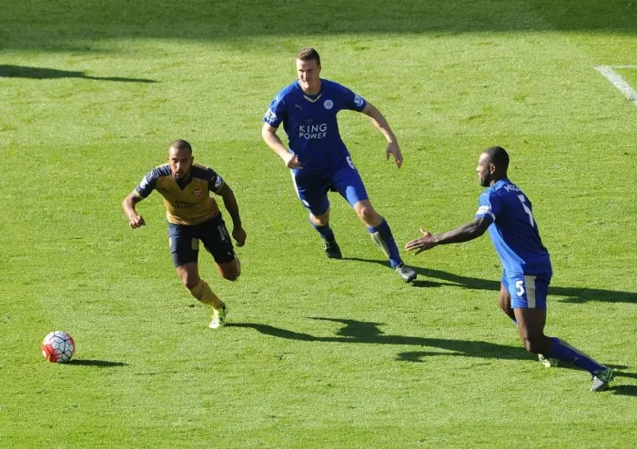Framed Print : Theo Walcott vs. Huth and Morgan: A Tactical Battle in the Leicester-Arsenal Premier League Clash (2015 / 16) Framed Print : Theo Walcott vs. Huth and Morgan: A Tactical Battle in the Leicester-Arsenal Premier League Clash (2015 / 16)