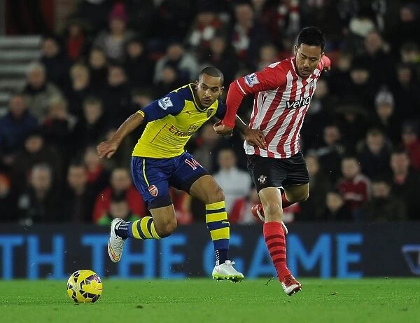 Theo Walcott vs Maya Yoshida: A Battle in the Southampton vs Arsenal Premier League Clash (January 2015)
