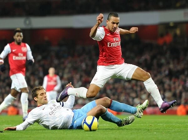 Theo Walcott vs Stiliyan Petrov: A FA Cup Battle at Arsenal's Emirates Stadium