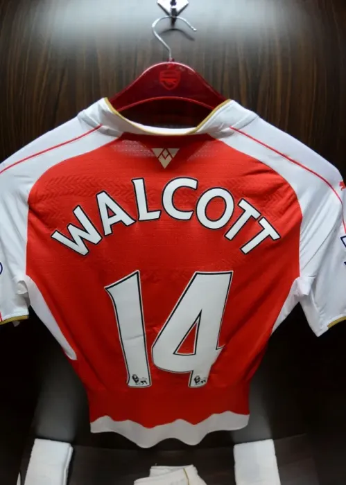 Framed Print : Theo Walcott's Arsenal Shirt: Pre-Match Display at Asia Trophy 2015-16 Framed Print : Theo Walcott's Arsenal Shirt: Pre-Match Display at Asia Trophy 2015-16