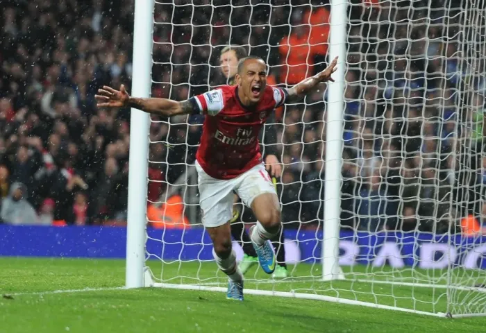 Framed Print : Theo Walcott's Brace: Arsenal Clinch Victory Against Wigan Athletic (2012-13) Framed Print : Theo Walcott's Brace: Arsenal Clinch Victory Against Wigan Athletic (2012-13)