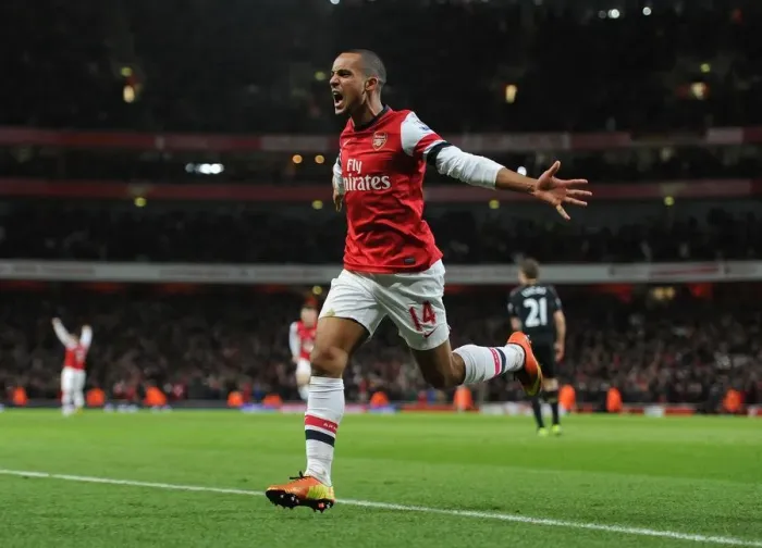 Framed Print : Theo Walcott's Brace: Arsenal's Triumph over Liverpool (2012-13) Framed Print : Theo Walcott's Brace: Arsenal's Triumph over Liverpool (2012-13)