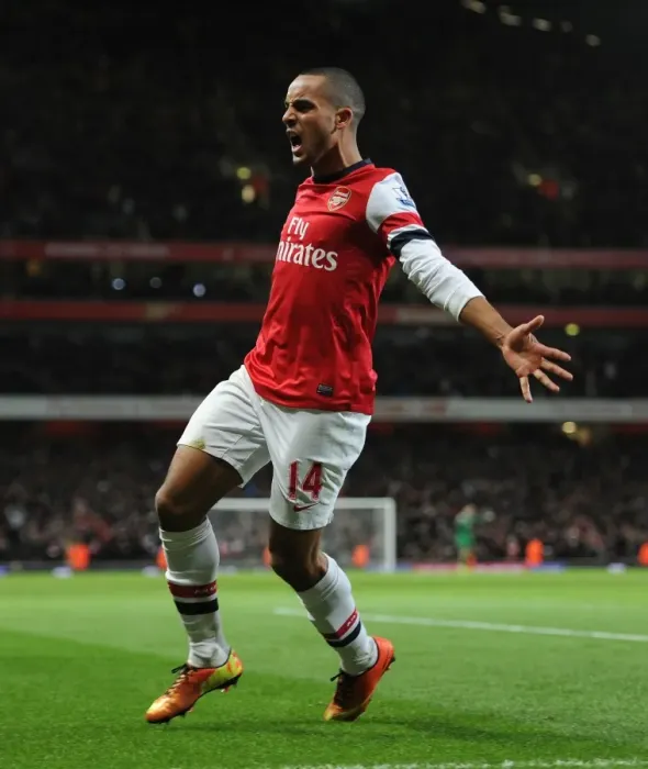 Framed Print : Theo Walcott's Brace: Arsenal's Triumph over Liverpool (2012-13)