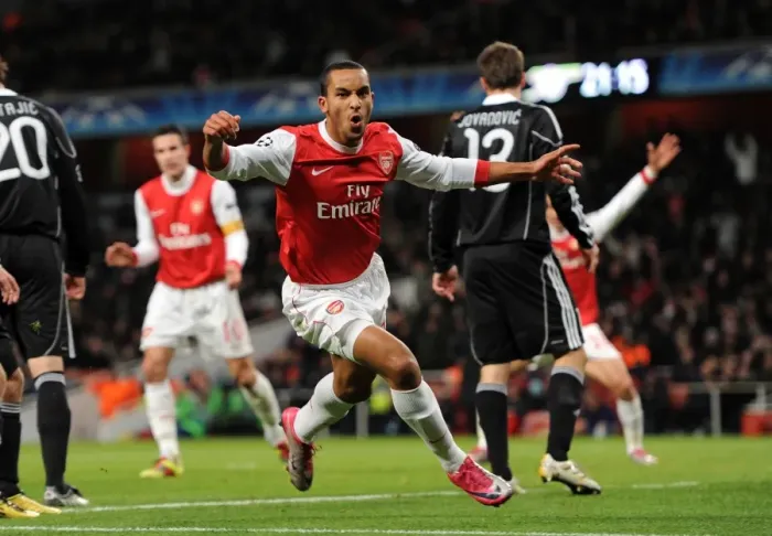 Framed Print : Theo Walcott's Brace: Arsenal's Victory over Partizan Belgrade (3-1) in the Champions League Framed Print : Theo Walcott's Brace: Arsenal's Victory over Partizan Belgrade (3-1) in the Champions League