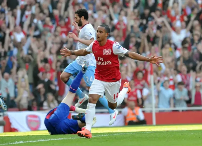 Framed Print : Theo Walcott's Double: Arsenal Crushes Aston Villa 3-0 in Premier League