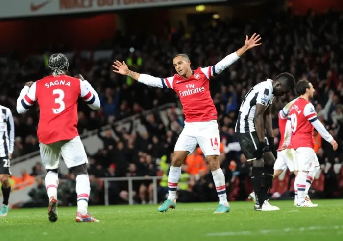 Framed Print : Theo Walcott's Double: Arsenal's Dominance over Newcastle United (December 2012)