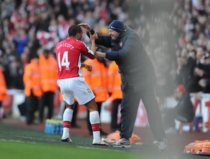 Framed Print : Theo Walcott's Double: Arsenal's Thrilling 3-1 Victory over Burnley (Barclays Premier League, 2009-10) Framed Print : Theo Walcott's Double: Arsenal's Thrilling 3-1 Victory over Burnley (Barclays Premier League, 2009-10)
