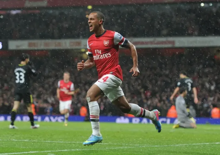 Framed Print : Theo Walcott's Double: Arsenal's Thrilling Victory Over Wigan Athletic (2012-13)