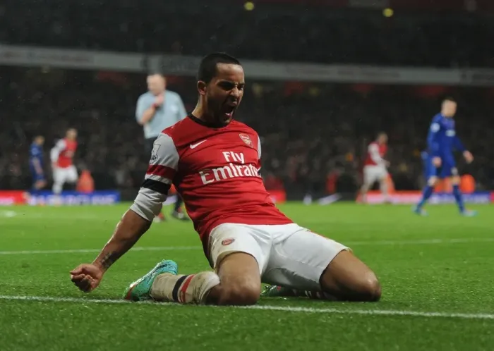 Framed Print : Theo Walcott's Double: Arsenal's Triumph Over Cardiff City in the Premier League (January 1, 2014) Framed Print : Theo Walcott's Double: Arsenal's Triumph Over Cardiff City in the Premier League (January 1, 2014)