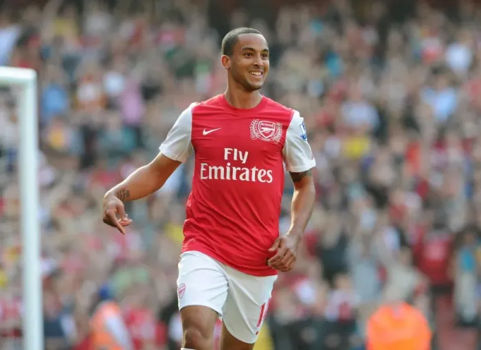 Framed Print : Theo Walcott's Double: Arsenal's Triumphant 3-0 Victory Over Aston Villa in the Premier League