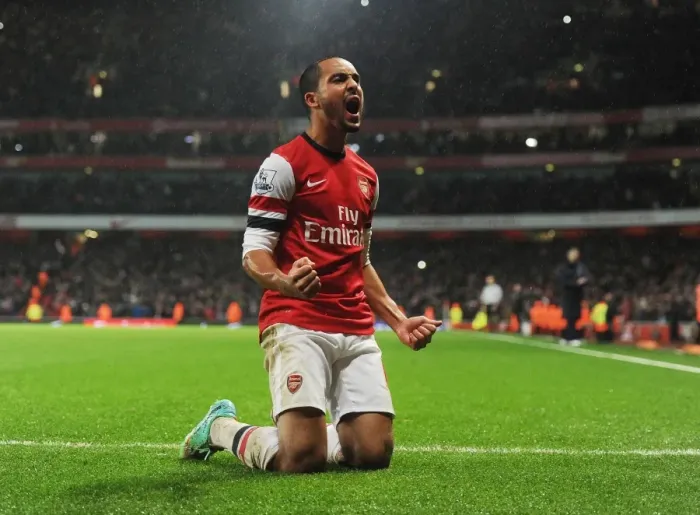 Framed Print : Theo Walcott's Double: Arsenal's Victory Over Cardiff City (2013-14)