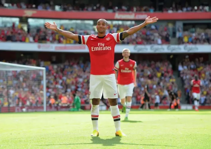 Framed Print : Theo Walcott's Euphoric Goal Celebration: Arsenal vs. Galatasaray, Emirates Cup 2013 Framed Print : Theo Walcott's Euphoric Goal Celebration: Arsenal vs. Galatasaray, Emirates Cup 2013