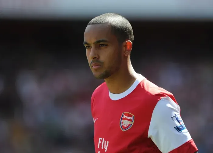 Framed Print : Theo Walcott's Goal: Arsenal 1 - Manchester United 0, Barclays Premier League (2011)