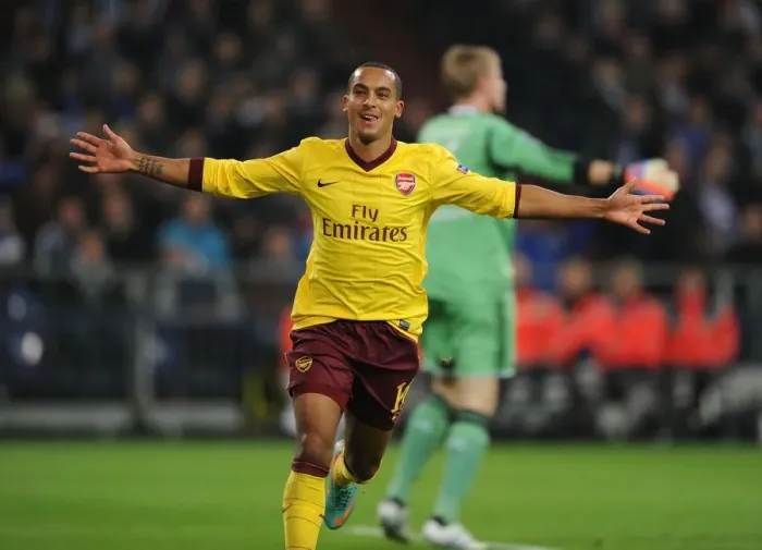 Framed Print : Theo Walcott's Goal: Arsenal's Victory Over Schalke 04 in the 2012-13 UEFA Champions League