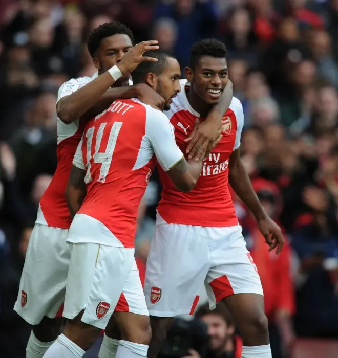 Framed Print : Theo Walcott's Goal Celebration: Arsenal vs. VfL Wolfsburg at Emirates Cup 2015 / 16 Framed Print : Theo Walcott's Goal Celebration: Arsenal vs. VfL Wolfsburg at Emirates Cup 2015 / 16
