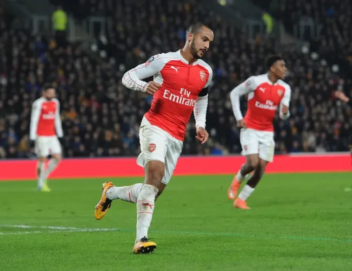 Framed Print : Theo Walcott's Hat-Trick: Arsenal's Narrow 3-2 FA Cup Victory over Hull City Framed Print : Theo Walcott's Hat-Trick: Arsenal's Narrow 3-2 FA Cup Victory over Hull City