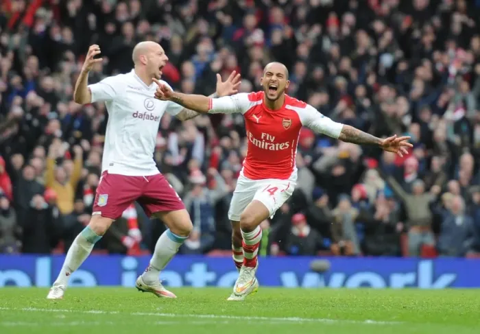 Framed Print : Theo Walcott's Hat-Trick: Arsenal's Victory Over Aston Villa, Premier League 2014-15 Framed Print : Theo Walcott's Hat-Trick: Arsenal's Victory Over Aston Villa, Premier League 2014-15