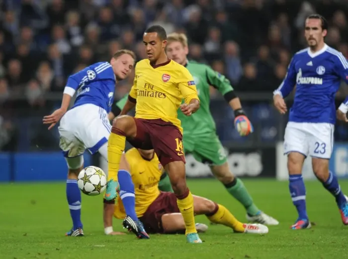 Framed Print : Theo Walcott's Historic Goal Past Benedikt Howedes: Arsenal's Triumph over Schalke 04 in the 2012-13 UEFA Champions League Framed Print : Theo Walcott's Historic Goal Past Benedikt Howedes: Arsenal's Triumph over Schalke 04 in the 2012-13 UEFA Champions League