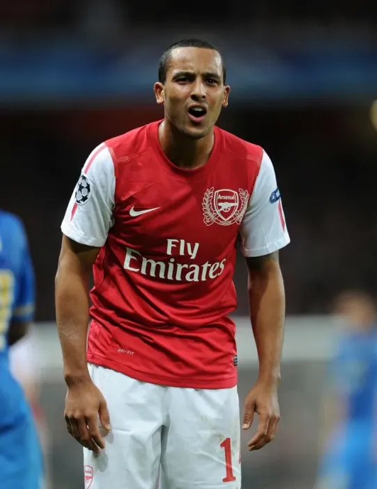 Framed Print : Theo Walcott's Scoreless Duel: Arsenal vs Marseille in UEFA Champions League Group F (11 / 1 / 11, Emirates Stadium)
