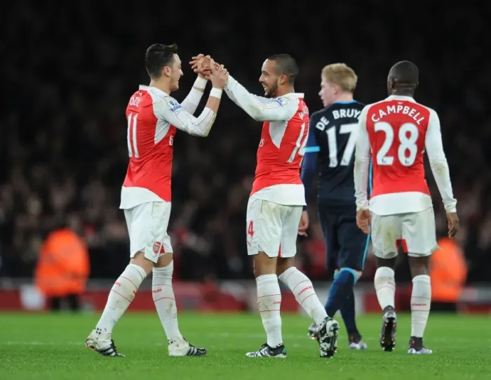Framed Print : Theo Walcott's Stunner: Arsenal's Game-Changing Goal vs. Manchester City (2015-16)