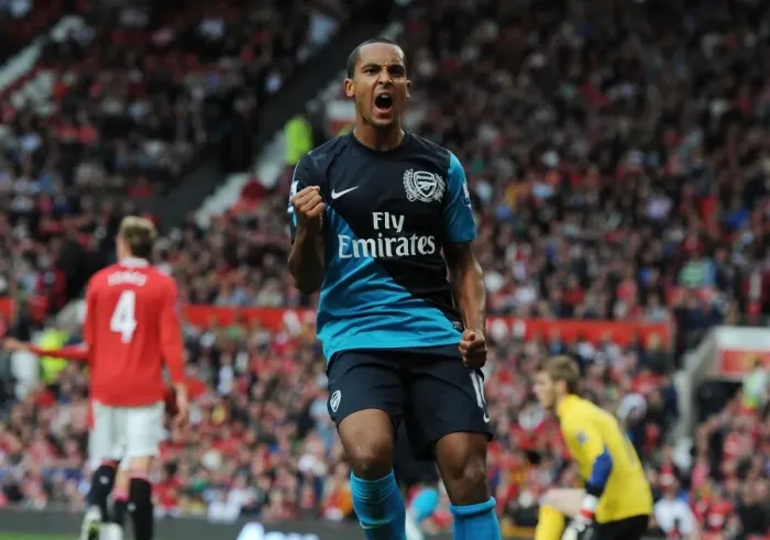Framed Print : Theo Walcott's Thrilling Goal: Manchester United vs. Arsenal, 2011-12 Premier League Framed Print : Theo Walcott's Thrilling Goal: Manchester United vs. Arsenal, 2011-12 Premier League