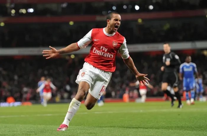 Framed Print : Theo Walcott's Triumph: Arsenal's Exhilarating 3-1 Victory Over Chelsea (December 27, 2010)