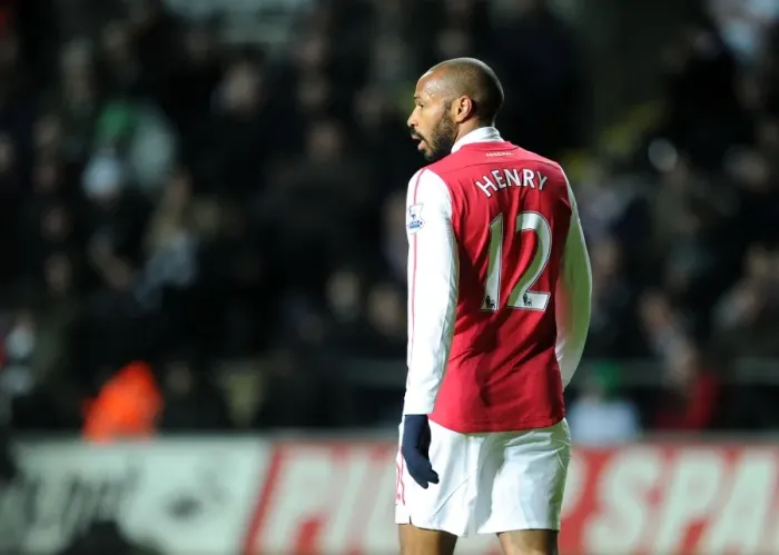 Framed Print : Thierry Henry in Action: Arsenal vs. Swansea City, Premier League 2011-12