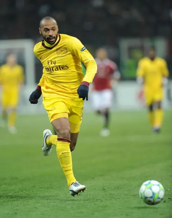 Framed Print : Thierry Henry in Action: Arsenal vs. AC Milan, UEFA Champions League 2012