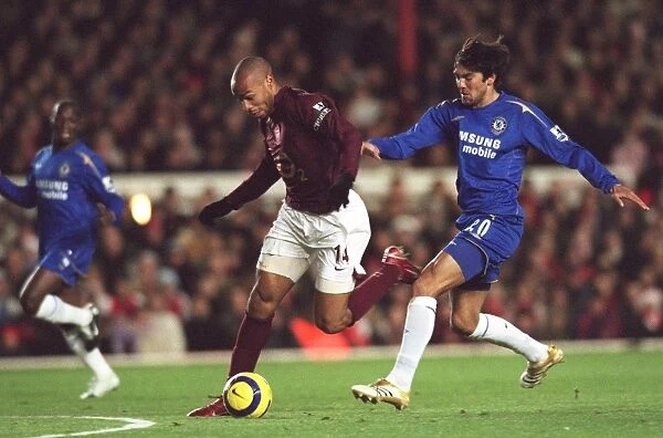 Thierry Henry (Arensal) Paulo Ferreira (Chelsea). Arsenal 0: 2 Chelsea