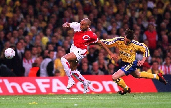 Thierry Henry (Arsenal) Claus Lundekvam (Southampton). Arsenal 1:0 Southampton