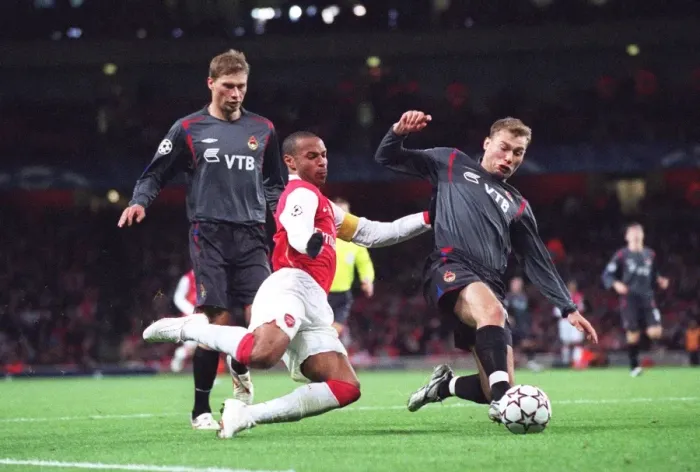 Framed Print : Thierry Henry (Arsenal) Sergei and Vasili Berezutskiy (CSKA) Framed Print : Thierry Henry (Arsenal) Sergei and Vasili Berezutskiy (CSKA)