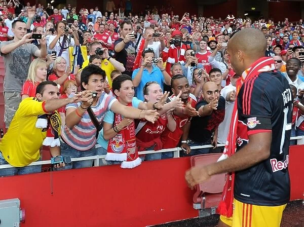 Thierry Henry Reunites with Arsenal Fans after Match vs. New York Red Bulls, 2011