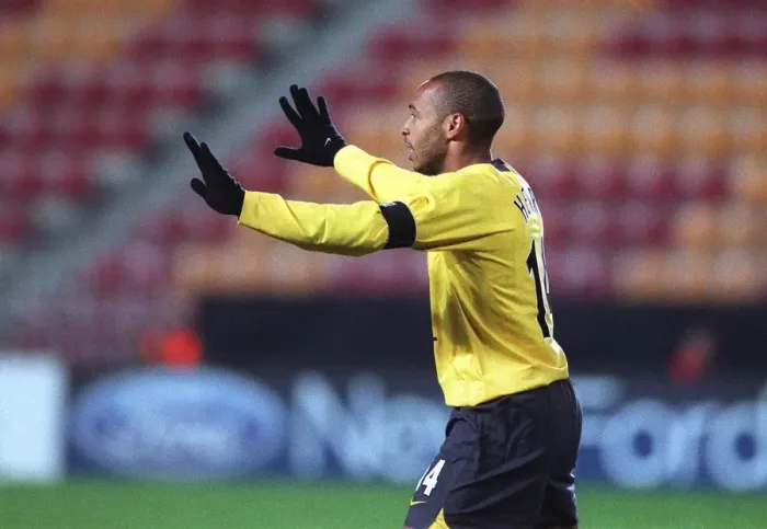 Framed Print : Thierry Henry: Shattering Arsenal's Record with Goal Number 186 vs. Sparta Prague