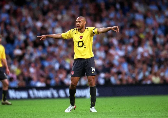 Framed Print : Thierry Henry's Brilliant Hat-Trick: Arsenal Crushes Manchester City 3-1 in FA Premiership