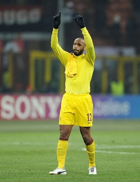 Thierry Henry's Emotional Salute: Arsenal's Champions League Battle at San Siro, Milan (2012)
