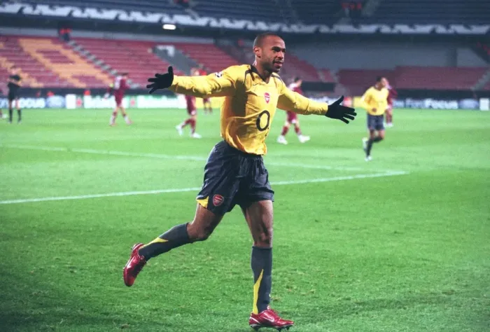 Framed Print : Thierry Henry's Euphoric First Goal: Arsenal's Unforgettable 2-0 Victory over Sparta Prague in the 2005 UEFA Champions League Framed Print : Thierry Henry's Euphoric First Goal: Arsenal's Unforgettable 2-0 Victory over Sparta Prague in the 2005 UEFA Champions League