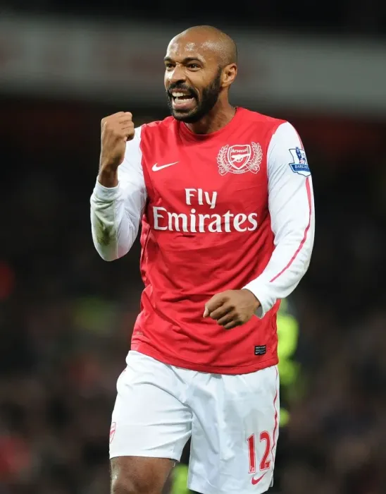 Framed Print : Thierry Henry's FA Cup Goal Celebration: Arsenal vs. Leeds United (2011-12)