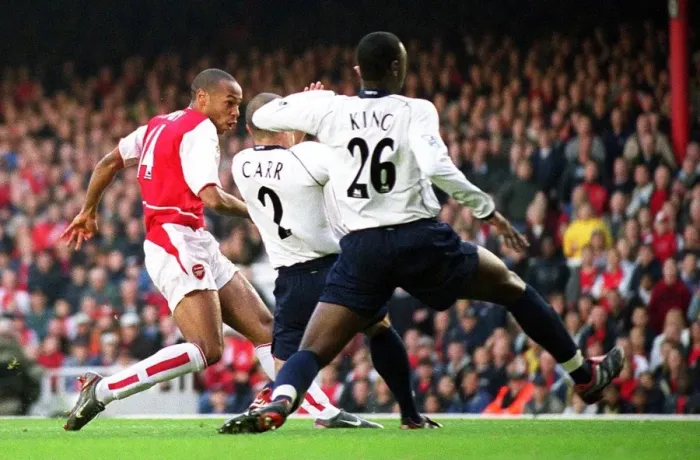 Framed Print : Thierry Henry's Iconic Goal: Arsenal's 3-0 Victory Over Tottenham, Highbury 2002