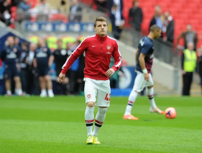 Framed Print : Thomas Eisfeld (Arsenal). Arsenal 1: 1 Wigan Athletic. 4: 2 after penalties. FA Cup Semi Final Framed Print : Thomas Eisfeld (Arsenal). Arsenal 1: 1 Wigan Athletic. 4: 2 after penalties. FA Cup Semi Final