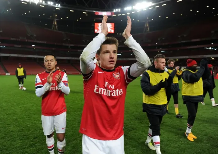 Framed Print : Thomas Eisfeld Celebrates Quarter Final Victory: Arsenal U19 vs. PFC CSKA U19, NextGen Series