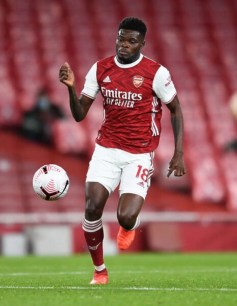 Thomas Partey in Action: Arsenal vs. Leicester City (2020-21) - Emirates Stadium (Behind Closed Doors)