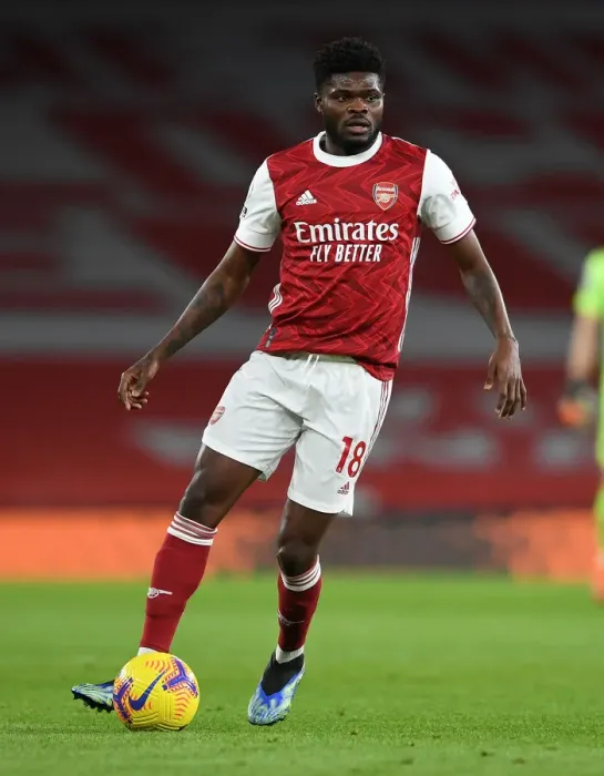 Framed Print : Thomas Partey in Action: Arsenal vs. Newcastle United (2020-21) - Emirates Stadium (Behind Closed Doors)