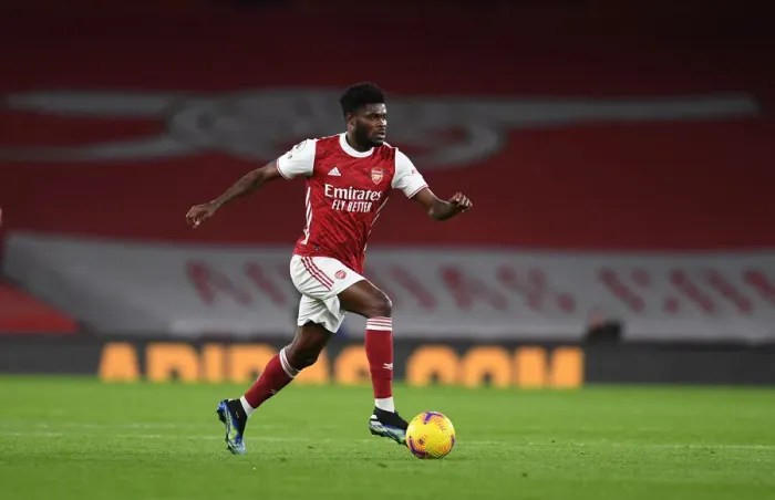 Framed Print : Thomas Partey in Action: Arsenal vs. Newcastle United (2020-21) - Emirates Stadium (Behind Closed Doors)